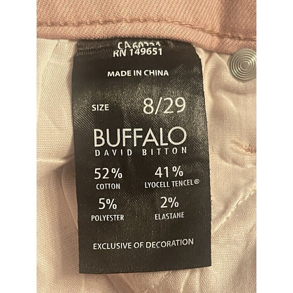Buffalo David Bitton Aubrey Women's Size 8 w29 Dusty Pink Denim Ankle Grazer - Picture 5 of 8